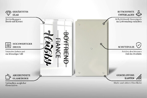 Induction hob cover Inscription, sentence, pattern