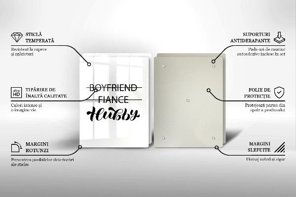 Induction hob cover Inscription, sentence, pattern