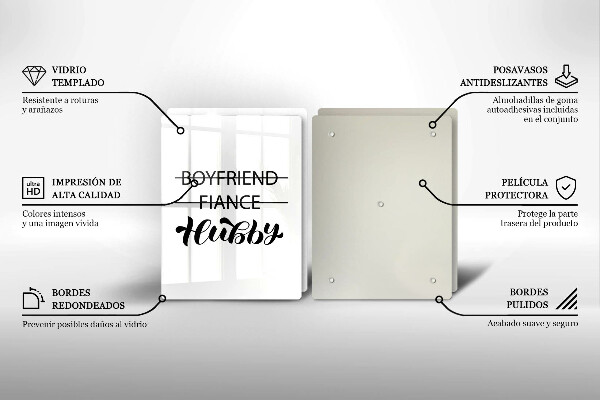 Induction hob cover Inscription, sentence, pattern