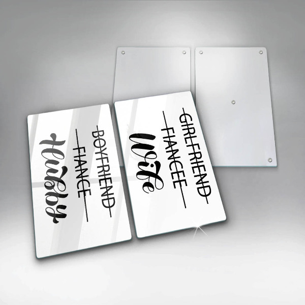 Induction hob cover Inscription, sentence, pattern