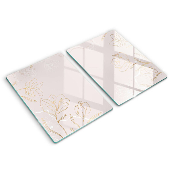 Induction hob cover Flower contours