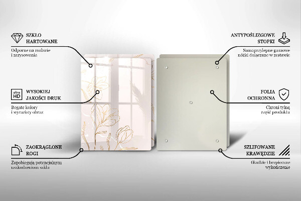 Induction hob cover Flower contours