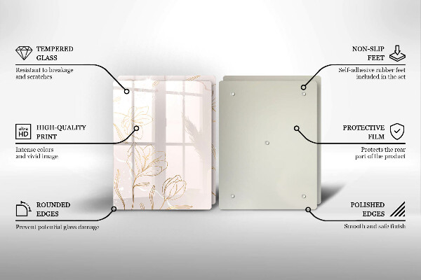 Induction hob cover Flower contours