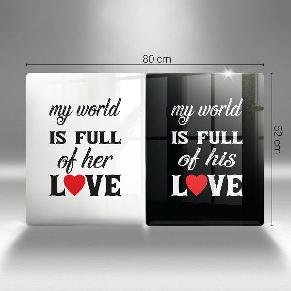 Induction hob cover Inscription, sentence