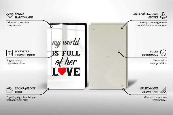 Induction hob cover Inscription, sentence