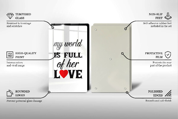 Induction hob cover Inscription, sentence