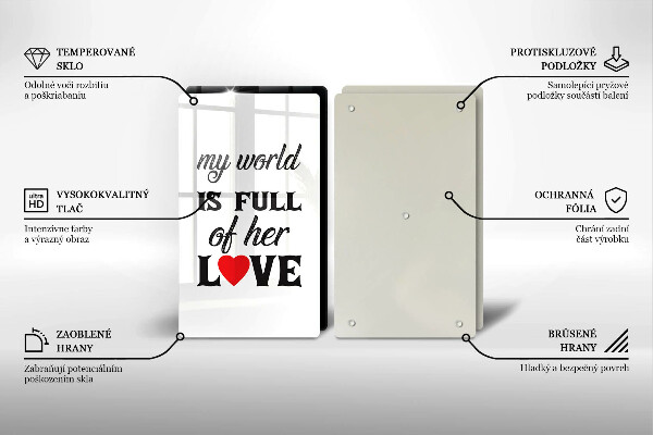 Induction hob cover Inscription, sentence