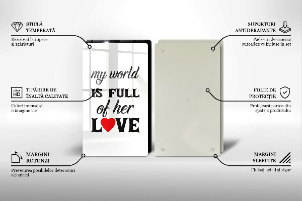 Induction hob cover Inscription, sentence