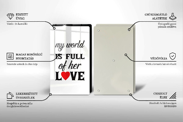 Induction hob cover Inscription, sentence