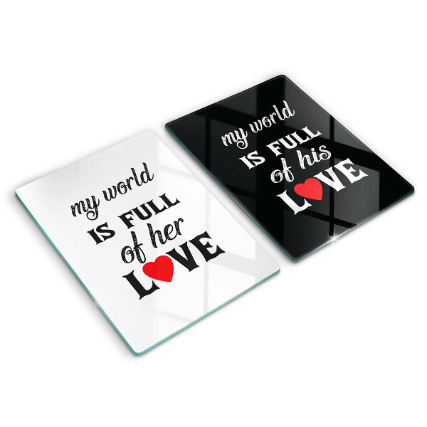 Induction hob cover Inscription, sentence