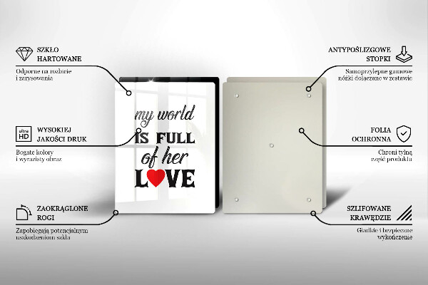 Induction hob cover Inscription, sentence