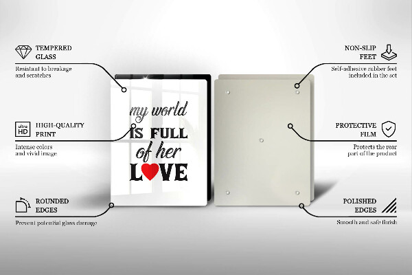 Induction hob cover Inscription, sentence