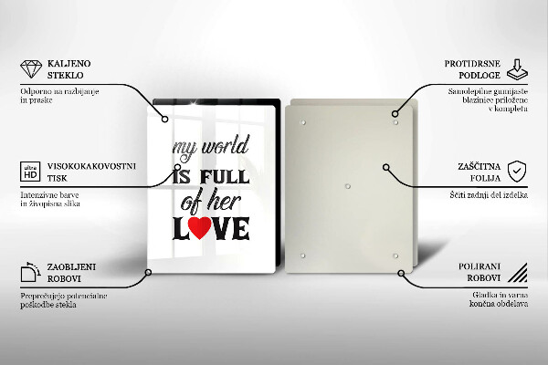 Induction hob cover Inscription, sentence