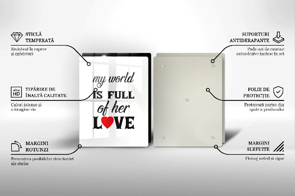 Induction hob cover Inscription, sentence