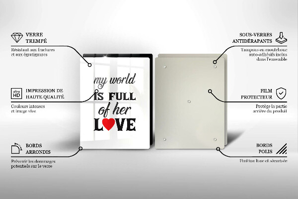 Induction hob cover Inscription, sentence