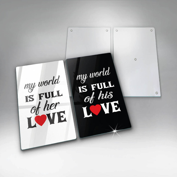 Induction hob cover Inscription, sentence