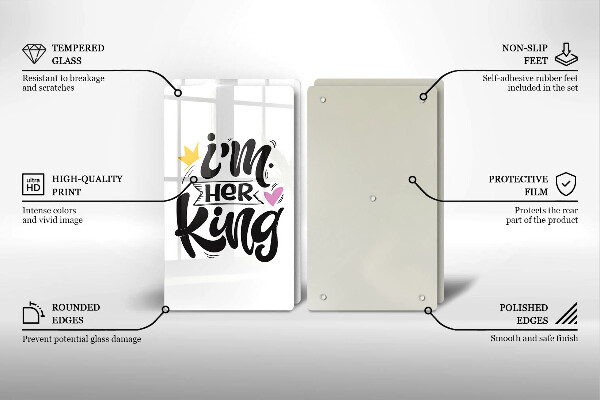 Induction hob cover Inscription, sentence