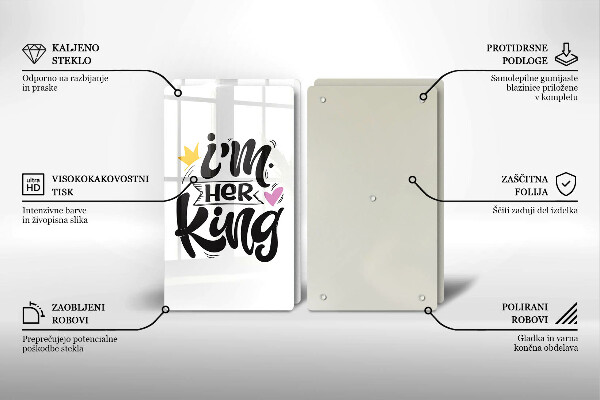 Induction hob cover Inscription, sentence