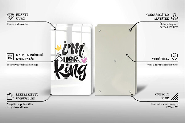 Induction hob cover Inscription, sentence