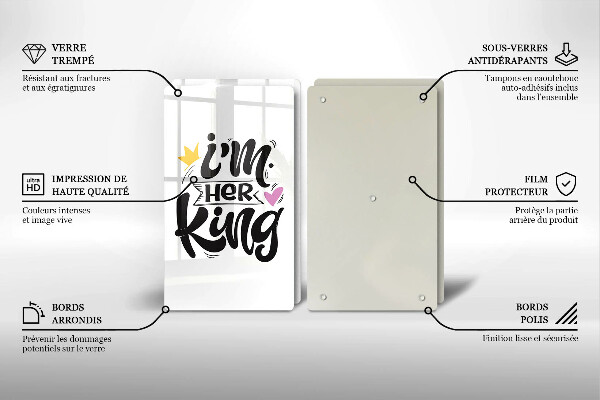 Induction hob cover Inscription, sentence