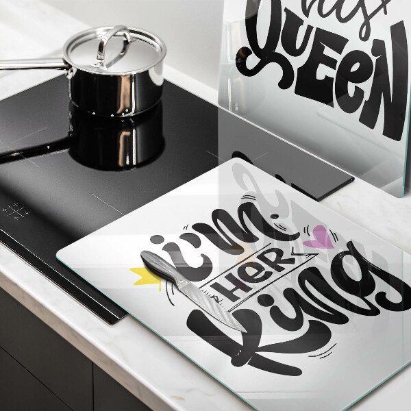 Induction hob cover Inscription, sentence