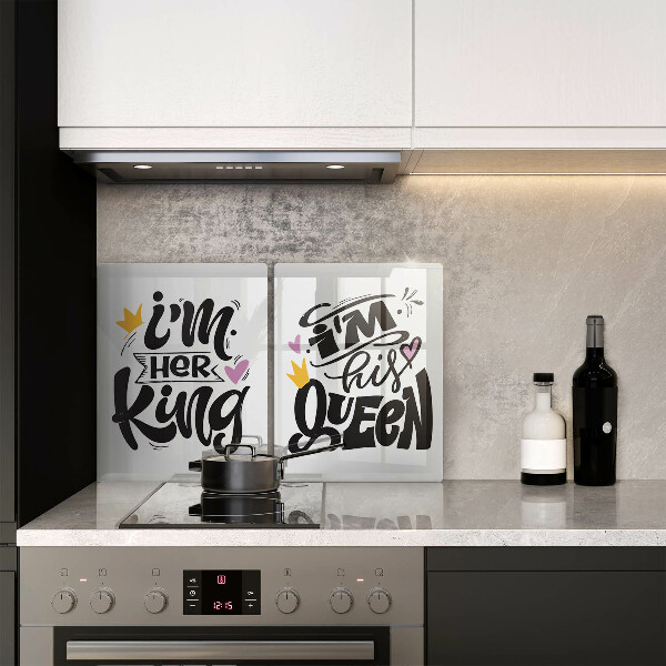 Induction hob cover Inscription, sentence