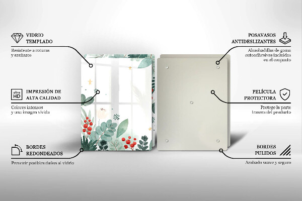 Induction hob cover Watercolors leaves