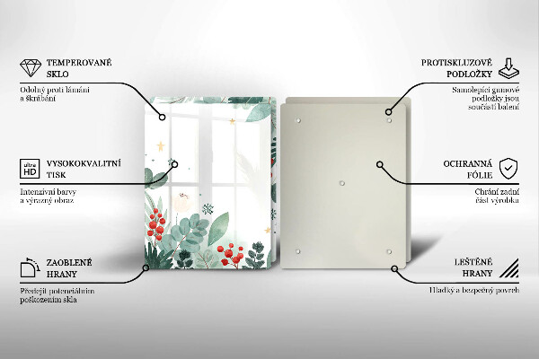 Induction hob cover Watercolors leaves