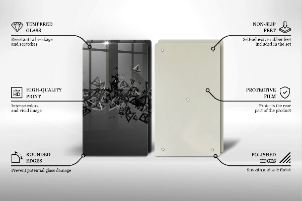 Kitchen worktop protector Abstraction 3D shapes