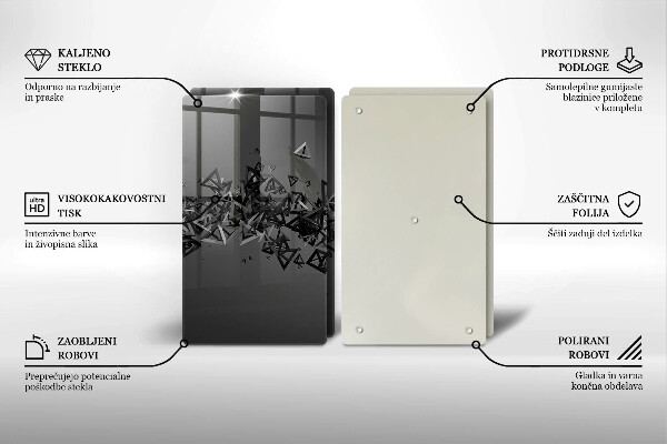 Kitchen worktop protector Abstraction 3D shapes