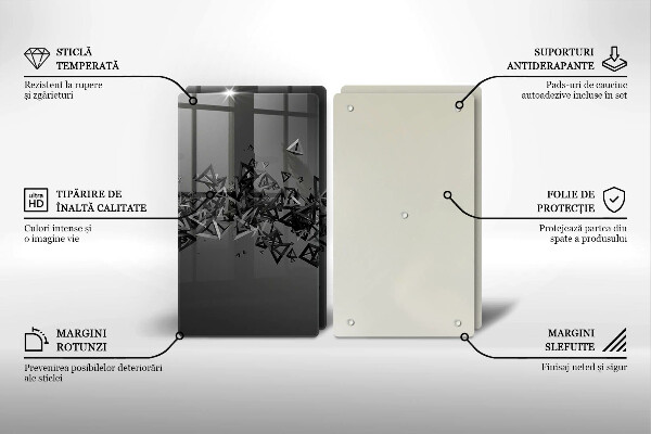 Kitchen worktop protector Abstraction 3D shapes