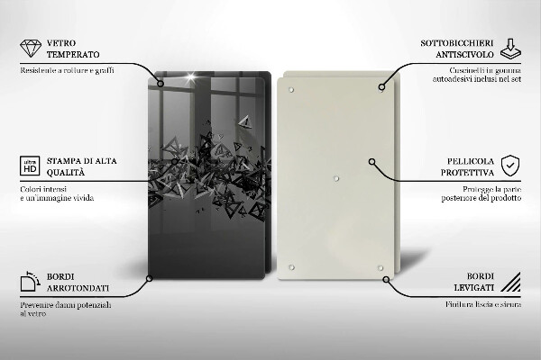 Kitchen worktop protector Abstraction 3D shapes