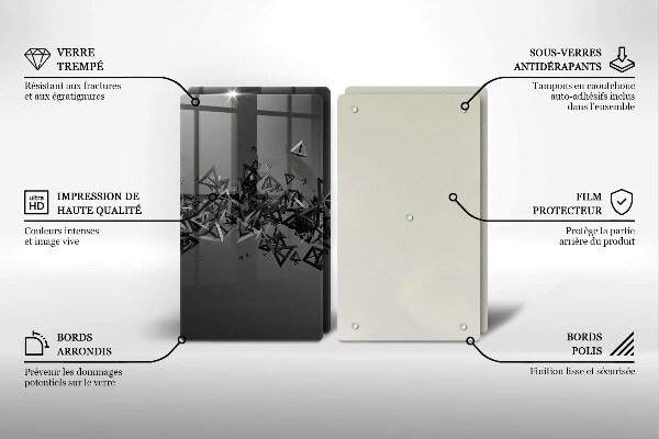 Kitchen worktop protector Abstraction 3D shapes