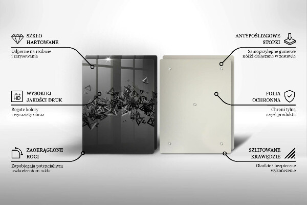 Kitchen worktop protector Abstraction 3D shapes