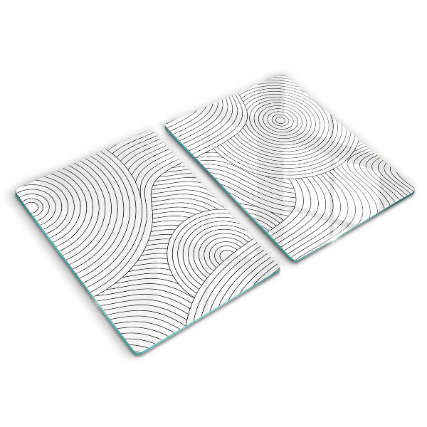 Induction hob cover Black lines abstraction
