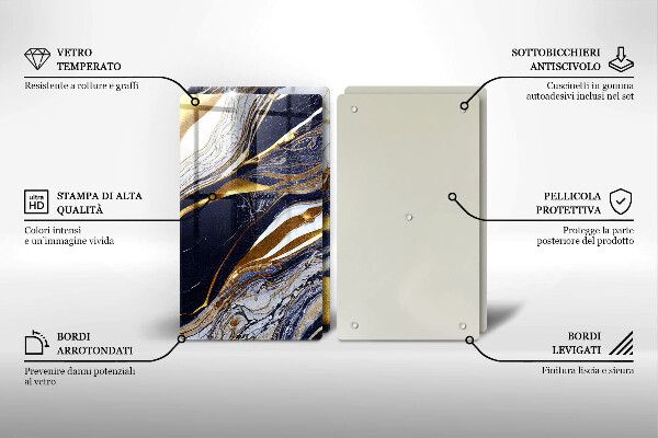 Induction hob cover Colorful abstraction