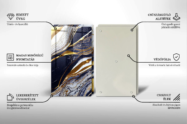 Induction hob cover Colorful abstraction