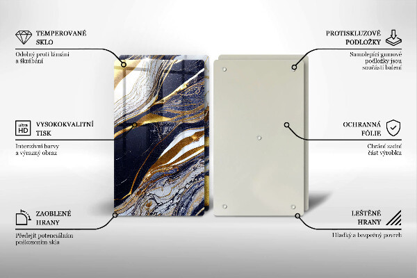 Induction hob cover Colorful abstraction