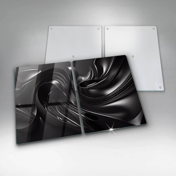 Induction hob cover Black mass abstraction
