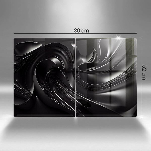 Induction hob cover Black mass abstraction