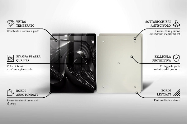 Induction hob cover Black mass abstraction