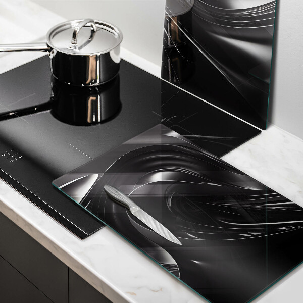Induction hob cover Black mass abstraction