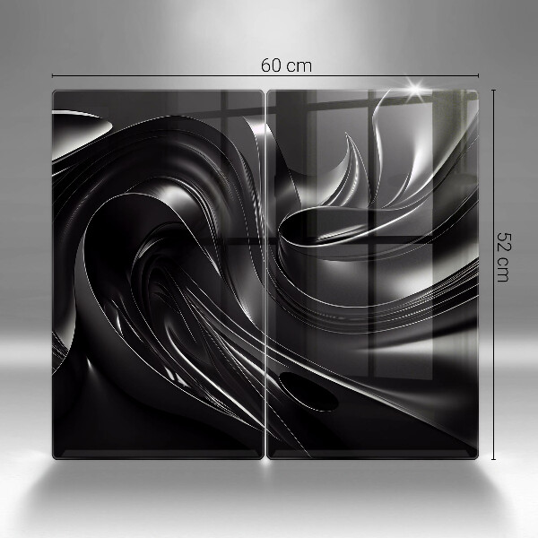 Induction hob cover Black mass abstraction