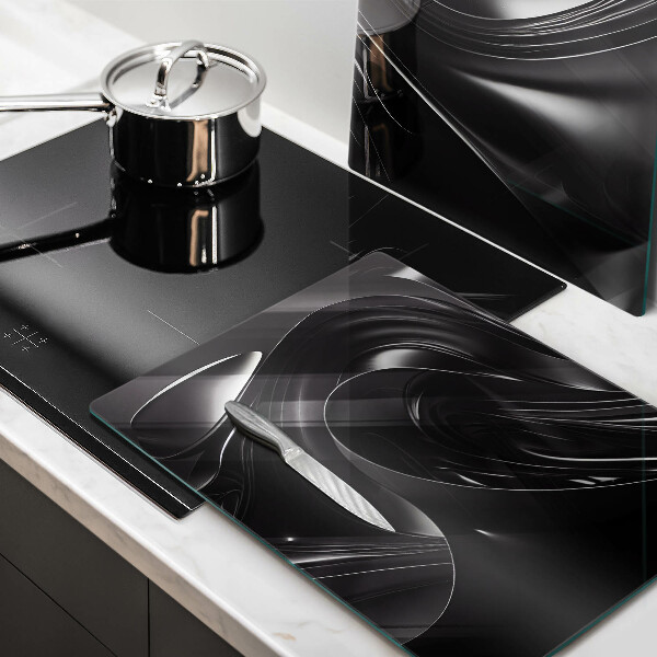 Induction hob cover Black mass abstraction