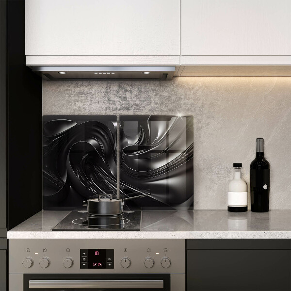 Induction hob cover Black mass abstraction