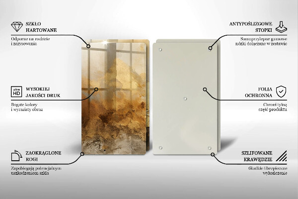 Induction hob cover Rich texture