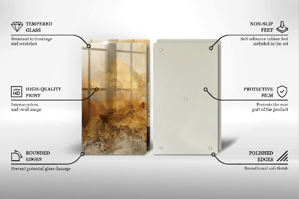 Induction hob cover Rich texture