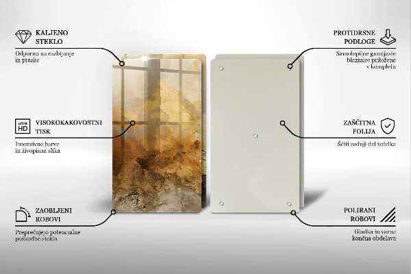 Induction hob cover Rich texture