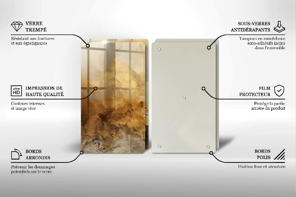 Induction hob cover Rich texture