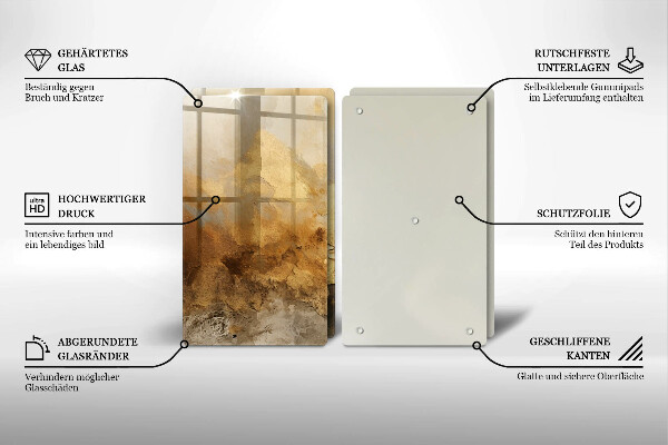 Induction hob cover Rich texture